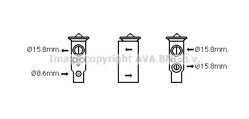 AVA QUALITY COOLING Ekspansiooniklapp,kliimaseade MZ1257